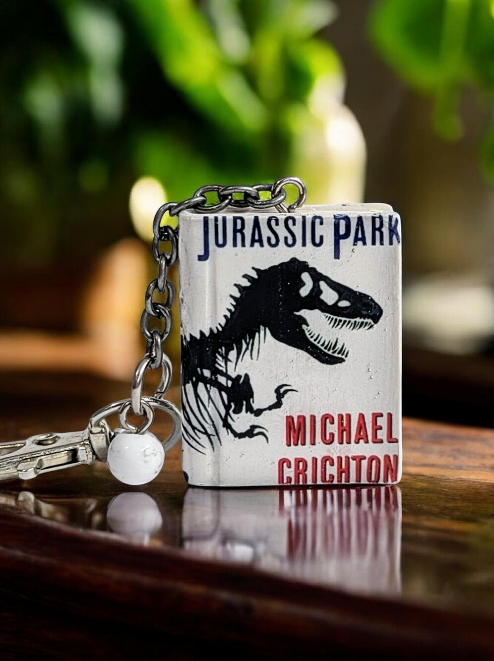 Jurassic Park Michael Crichton Mini Book Purse Charm